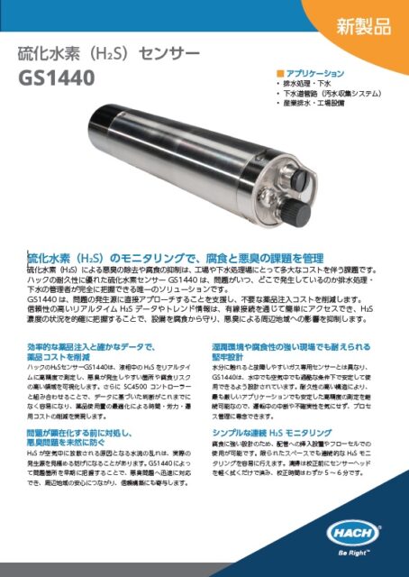 硫化水素(H2S)センサーGS1440カタログ